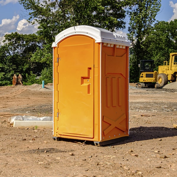 how often are the portable toilets cleaned and serviced during a rental period in Woodburn